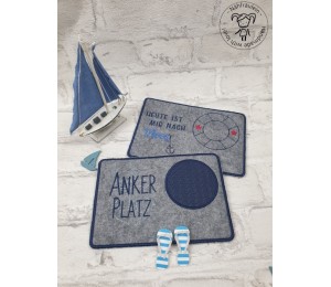 Stickserie ITH Mug Rugs - Maritim 1